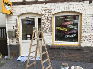Renovierung einer Ladenfassade
